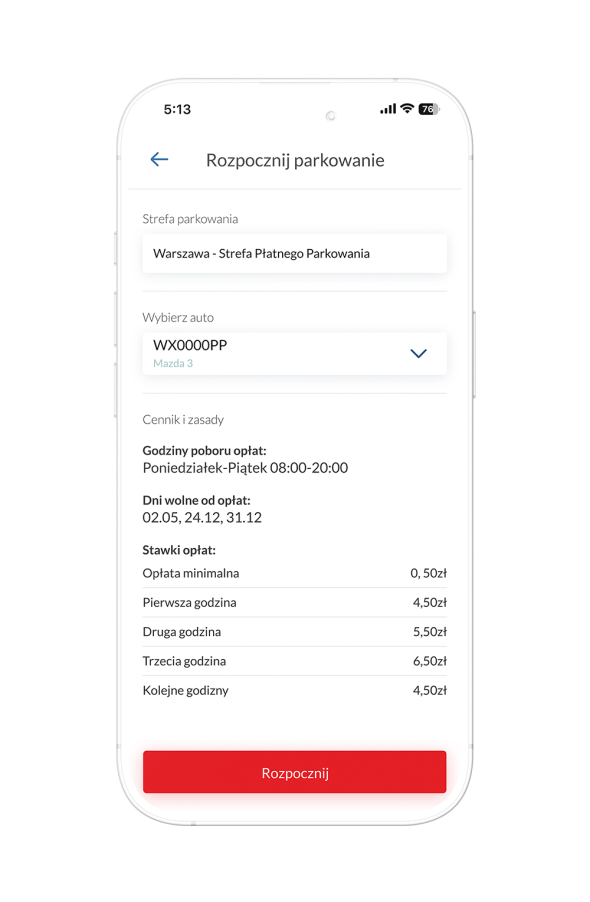 Zapoznaj sie z informacjami dla wybranej strefy